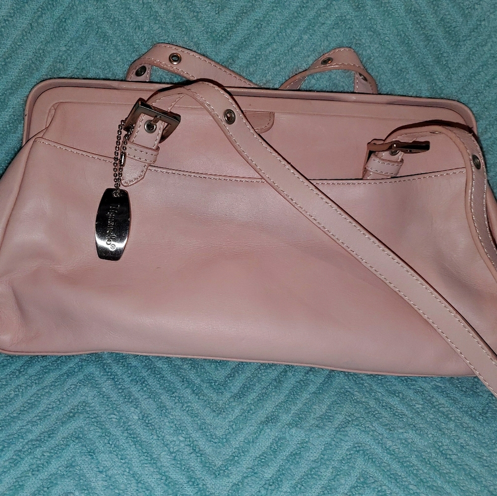 Tignanello Light pink handbag Made with genuine le